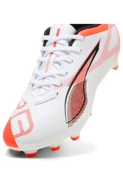 Scarpe da Calcio Bianche e Rosse per Terreni Naturali e Sintetici Puma ULTRA 5 PLAY FG/AG Jr