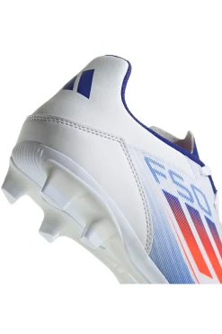 Scarpe da calcio bianche e blu con tacchetti per terreni erbosi Adidas F50 Club FXG
