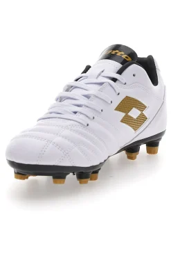 Scarpe da Calcio Bianche Outdoor con Dettagli Colorati LOTTO STADIO 705 FG