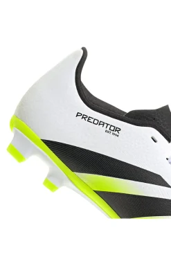 Scarpe da calcio bianche con dettagli giallo fluo Adidas Predator Club FG/MG J