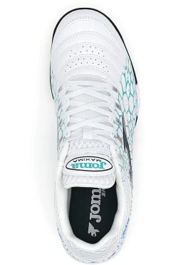 Scarpe da Calcio Indoor Bianco e Turchese JOMA MAXIMA 2527 Turf