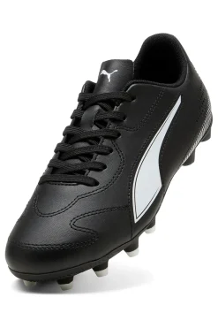 Scarpe da calcio nere con logo bianco Puma Vitoria II FG/AG Jr