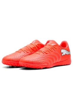 Scarpe da calcio rosse con suola da erba sintetica e superfici dure Puma Future 9 Play TT