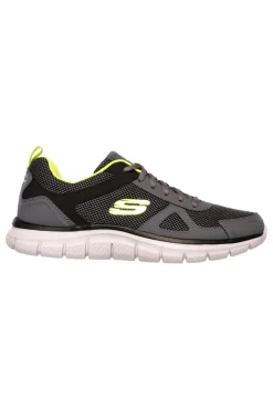 Scarpe da ginnastica grigie leggere Memory Foam Track Bucolo Skechers