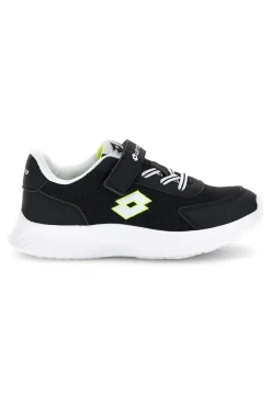 Scarpe da ginnastica nere e bianche con chiusura a strappo e memory foam Lotto RUN 90 AMF CL S