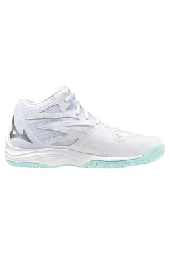 Scarpe da pallavolo bianche mid-cut ammortizzate Mizuno Thunder Blade Z MID
