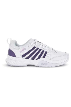 Scarpe da tennis bianche con inserti viola K-swiss Court Express 2 Clay