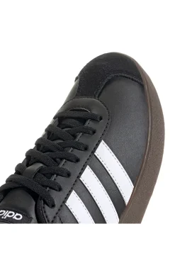 Scarpe nere con strisce bianche suola in gomma Adidas VL Court Base