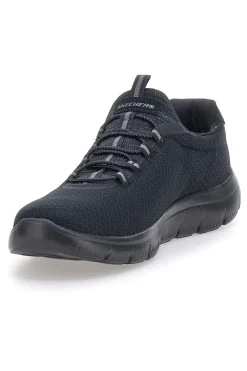 Scarpe nere slip-on in mesh con Memory Foam Skechers Summits