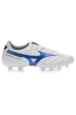 Scarpe per Calcio in Terreni Erbosi Bianche e Blu MIZUNO MORELIA II CLUB