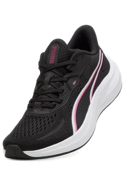 Scarpe running nere in mesh con dettagli rosa Puma Skyrocket Lite 2