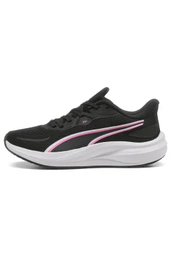 Scarpe running nere in mesh con dettagli rosa Puma Skyrocket Lite 2