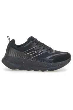 Scarpe running nere total black con suola ammortizzata Lotto Run 60 AMF