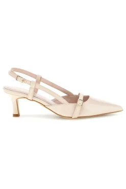 Scarpe slingback panna a punta con cinturini Pittarello glam 3790