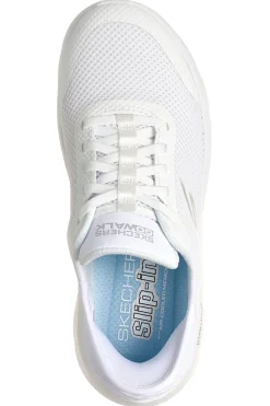 Scarpe slip ins bianco in mesh Skechers Go walk flex grand entry