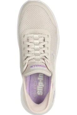 Scarpe slip ins off white in mesh Skechers Go walk flex grand entry