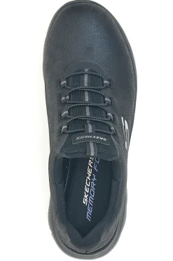 Scarpe sportive nere slip-on leggere Skechers Summits Itz Bazik