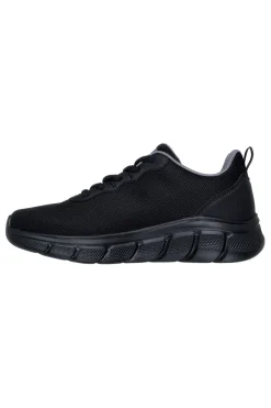 Scarpe sportive nere traspiranti con suola flessibile Skechers Bobs B Flex Icy Edge