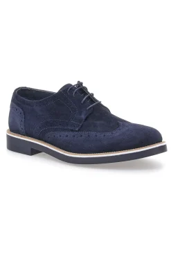Scarpe Stringate Blu In vera Pelle Scamosciata Pittarello 1112