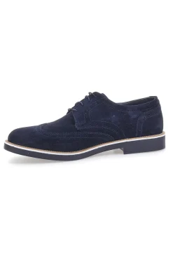 Scarpe Stringate Blu In vera Pelle Scamosciata Pittarello 1112