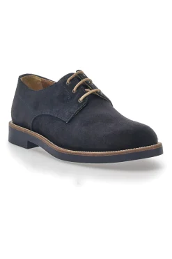 Scarpe Stringate Blu In Pelle Scamosciata Pittarello 8025