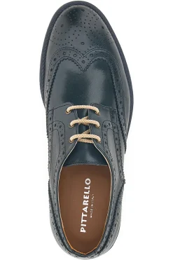 Scarpe Stringate Blu In Vera Pelle Made In Italy Pittarello 0723