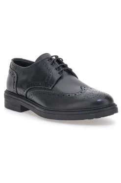 Scarpe stringate nere brogue in vera pelle Made in Italy Pittarello Focus 224