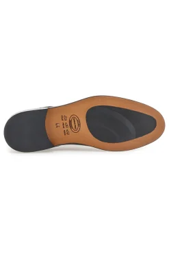 Scarpe stringate nere in pelle con suola in cuoio made in Italy Pittarello 7715