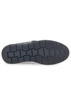 Scarpe Stringate Nere in Pelle Con Strappo Max Dillan