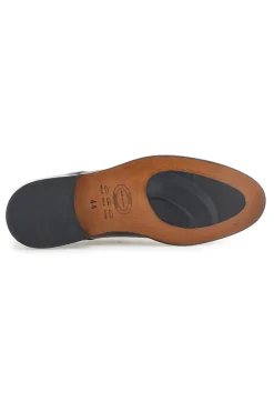 Scarpe stringate nere in pelle con suola in cuoio made in Italy Pittarello 7720