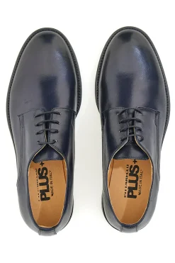 Scarpe Stringate Vera Pelle Blu Pittarello Plus 623