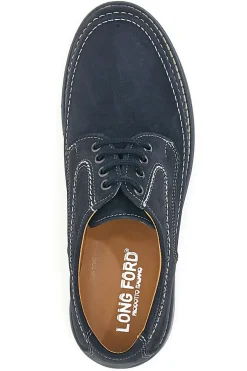 Scarpe Stringate Vera Pelle Blu Longford 2