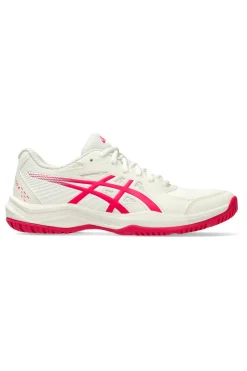 Scarpe Tennis Padel bianche con dettagli rosa leggere e traspiranti Asics COURT SLIDE 4