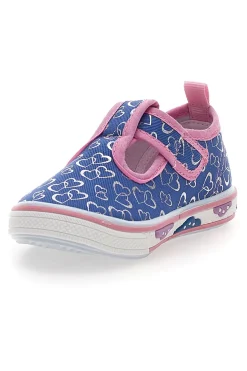 Scarpine blu con cuori glitter Pitt kids PK2297C