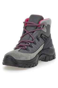 Scarponcini da trekking grigi con dettagli fucsia e suola carrarmato Track down 13342S41