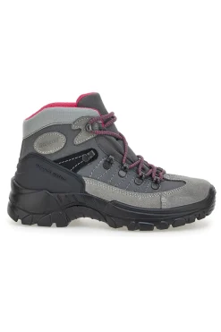 Scarponcini da trekking grigi con dettagli fucsia e suola carrarmato Track down 13342S41