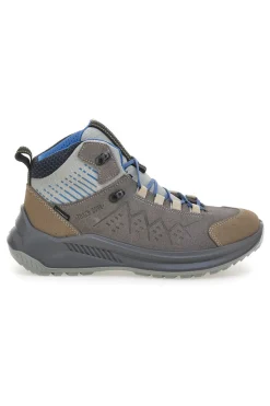 Scarponcini da trekking grigi waterproof con dettagli blu Track down 15503S48T