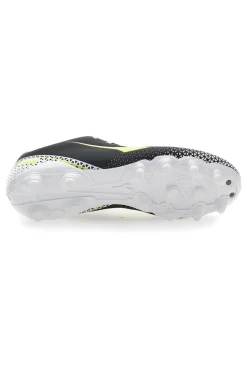 Schwarze Fußballschuhe für festen Untergrund mit gelbem Diadora Pichichi 6 Mg14-Logo