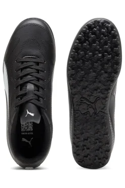 Schwarze Fußballschuhe mit Puma Vitoria II TT Turf-Sohle für Kinder