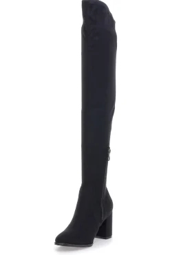 Schwarze kniehohe Stiefel LE HAVRE PARIS 1243