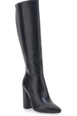 Schwarze kniehohe Stiefel mit hohem Absatz THE FIRST 500