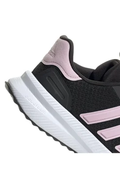 Schwarze Laufschuhe mit rosa Streifen aus atmungsaktivem Mesh Adidas X_PLRPATH