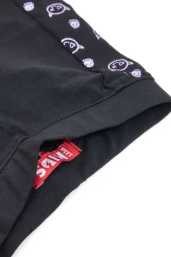 Schwarze Leggings mit lila Details Pitt Kids PT-K-LG-7028