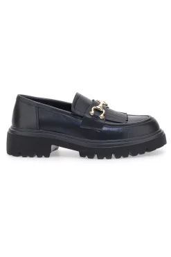 Schwarze Loafers mit Fransen PITTARELLO CAPSULE 24179007