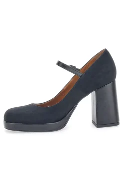 Schwarze Mary Jane-Pumps aus Pittarello Love 3337-Mikrofaser