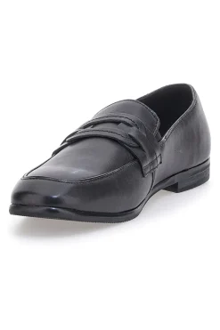 Schwarze Mokassins aus echtem Leder Mio Tempo 2311