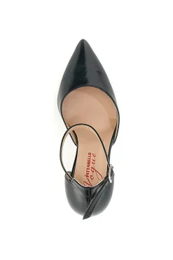 Schwarze Pumps mit Knöchelriemen Pittarello Vogue 84