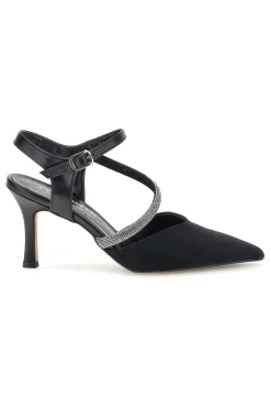 Schwarze Pumps mit Riemchen Pittarello couture 65302