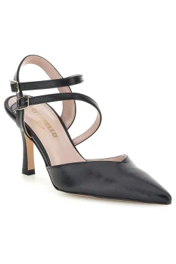 Schwarze Pumps mit Riemen Pittarello couture 3811S
