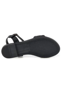 Schwarze Sandalen mit Zierkette Mon dieu PRE5384